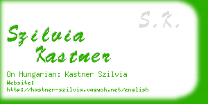 szilvia kastner business card